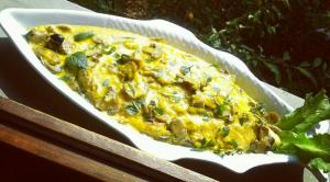 Filetti di persico allo  zafferano e funghi